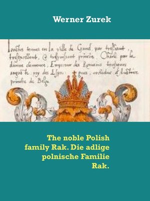 cover image of The noble Polish family Rak. Die adlige polnische Familie Rak.